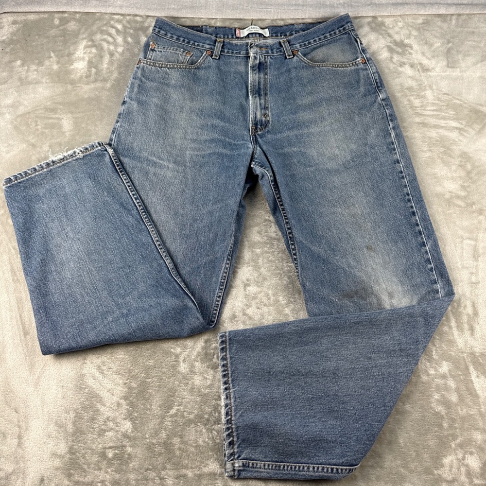 Levis Jeans Mens 38x32 550 Relaxed Fit Blue Tapered Leg Denim EUC
